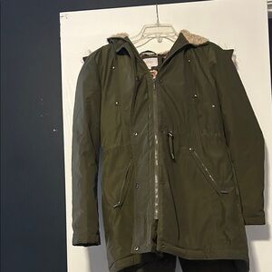 Laundry By Shelli Segal Olive Hooded Parka